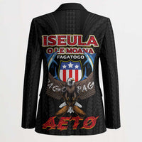American Samoa Fautasi Blazer Pago Pago Aeto and Iseula o le Moana of Fagatogo Black Color LT03 - Polynesian Pride