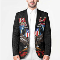 American Samoa Fautasi Blazer Pago Pago Aeto and Iseula o le Moana of Fagatogo Black Color LT03 - Polynesian Pride