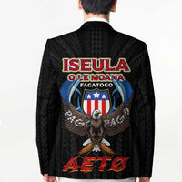 American Samoa Fautasi Blazer Pago Pago Aeto and Iseula o le Moana of Fagatogo Black Color LT03 - Polynesian Pride