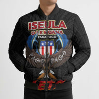 American Samoa Fautasi Bomber Puffer Jacket Pago Pago Aeto and Iseula o le Moana of Fagatogo Black Color LT03 - Polynesian Pride