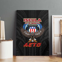 American Samoa Fautasi Canvas Wall Art Pago Pago Aeto and Iseula o le Moana of Fagatogo Black Color LT03 - Polynesian Pride