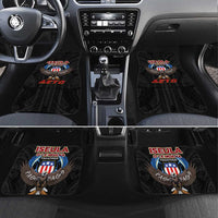 American Samoa Fautasi Car Mats Pago Pago Aeto and Iseula o le Moana of Fagatogo Black Color LT03 Set 4pcs Black - Polynesian Pride