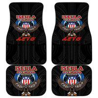 American Samoa Fautasi Car Mats Pago Pago Aeto and Iseula o le Moana of Fagatogo Black Color LT03 - Polynesian Pride