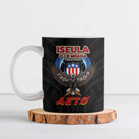 American Samoa Fautasi Ceramic Mug Pago Pago Aeto and Iseula o le Moana of Fagatogo Black Color LT03 Black - Polynesian Pride