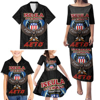 American Samoa Fautasi Family Matching Puletasi and Hawaiian Shirt Pago Pago Aeto and Iseula o le Moana of Fagatogo Black Color LT03 - Polynesian Pride