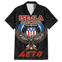 American Samoa Fautasi Family Matching Puletasi and Hawaiian Shirt Pago Pago Aeto and Iseula o le Moana of Fagatogo Black Color LT03 Dad's Shirt - Short Sleeve Black - Polynesian Pride