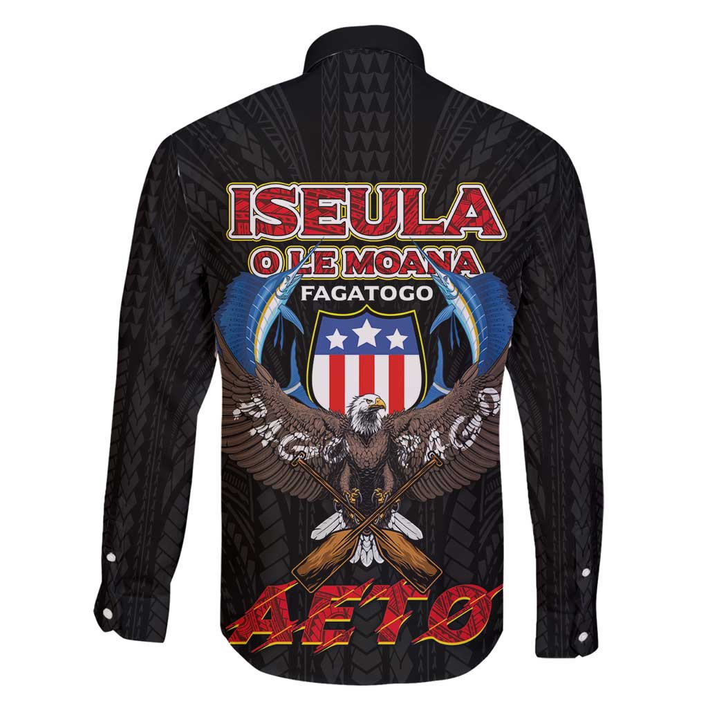 American Samoa Fautasi Family Matching Puletasi and Hawaiian Shirt Pago Pago Aeto and Iseula o le Moana of Fagatogo Black Color LT03 - Polynesian Pride