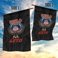 American Samoa Fautasi Garden Flag Pago Pago Aeto and Iseula o le Moana of Fagatogo Black Color LT03 - Polynesian Pride