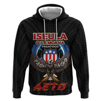 American Samoa Fautasi Hoodie Pago Pago Aeto and Iseula o le Moana of Fagatogo Black Color LT03 Pullover Hoodie Black - Polynesian Pride