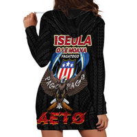American Samoa Fautasi Hoodie Dress Pago Pago Aeto and Iseula o le Moana of Fagatogo Black Color LT03 - Polynesian Pride