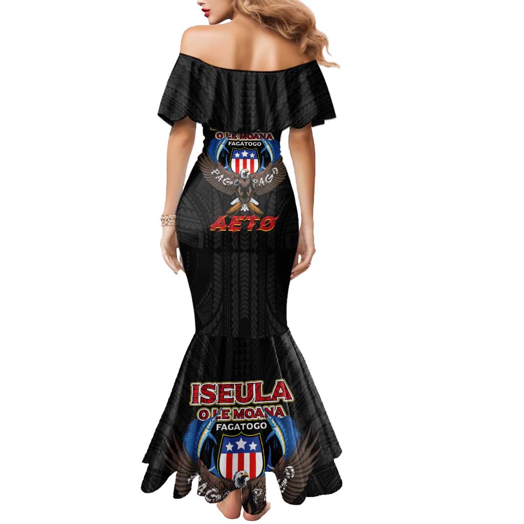 American Samoa Fautasi Mermaid Dress Pago Pago Aeto and Iseula o le Moana of Fagatogo Black Color LT03 - Polynesian Pride