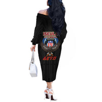 American Samoa Fautasi Off The Shoulder Long Sleeve Dress Pago Pago Aeto and Iseula o le Moana of Fagatogo Black Color LT03 - Polynesian Pride