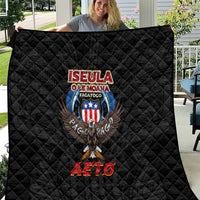 American Samoa Fautasi Quilt Pago Pago Aeto and Iseula o le Moana of Fagatogo Black Color LT03 Black - Polynesian Pride