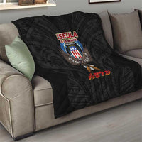 American Samoa Fautasi Quilt Pago Pago Aeto and Iseula o le Moana of Fagatogo Black Color LT03 - Polynesian Pride