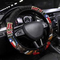 American Samoa Fautasi Steering Wheel Cover Pago Pago Aeto and Iseula o le Moana of Fagatogo Black Color LT03 Universal Fit Black - Polynesian Pride