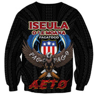 American Samoa Fautasi Sweatshirt Pago Pago Aeto and Iseula o le Moana of Fagatogo Black Color LT03 - Polynesian Pride