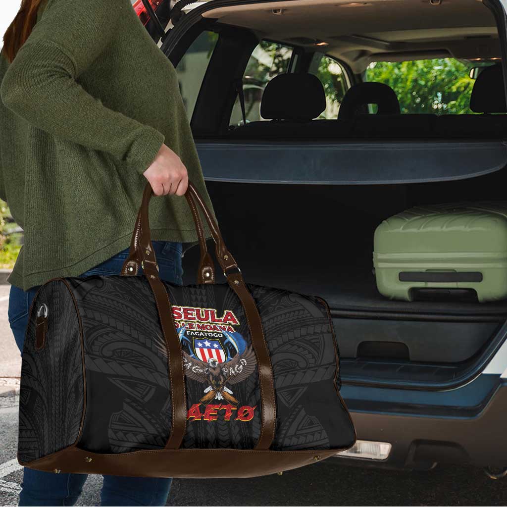 American Samoa Fautasi Travel Bag Pago Pago Aeto and Iseula o le Moana of Fagatogo Black Color LT03 - Polynesian Pride