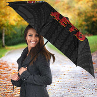 American Samoa Fautasi Umbrella Pago Pago Aeto and Iseula o le Moana of Fagatogo Black Color LT03 - Polynesian Pride