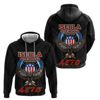 American Samoa Fautasi Zip Hoodie Pago Pago Aeto and Iseula o le Moana of Fagatogo Black Color LT03 - Polynesian Pride