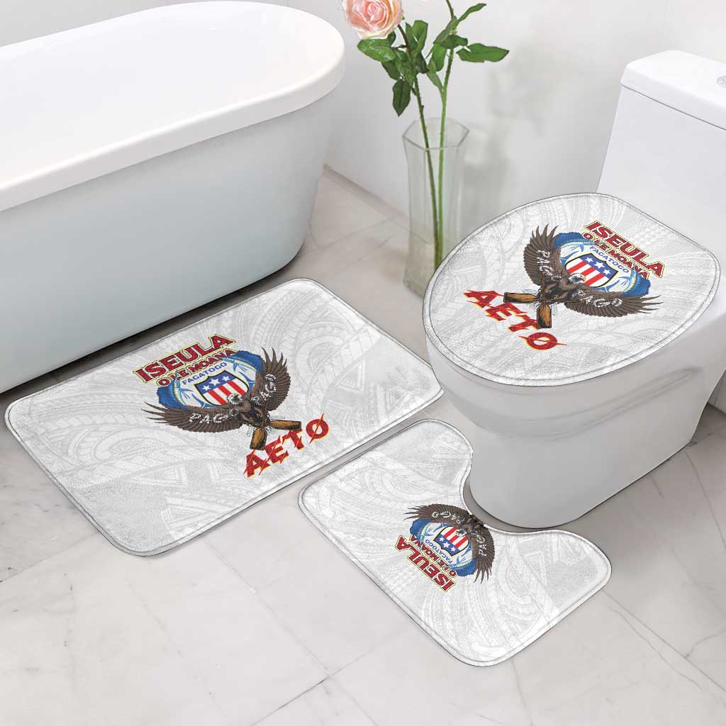 American Samoa Fautasi Bathroom Set Pago Pago Aeto and Iseula o le Moana of Fagatogo White Color LT03 - Polynesian Pride