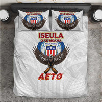 American Samoa Fautasi Bedding Set Pago Pago Aeto and Iseula o le Moana of Fagatogo White Color LT03 White - Polynesian Pride