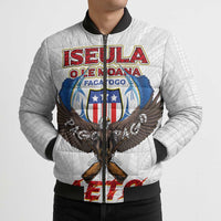 American Samoa Fautasi Bomber Puffer Jacket Pago Pago Aeto and Iseula o le Moana of Fagatogo White Color LT03 - Polynesian Pride