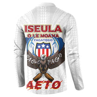 American Samoa Fautasi Button Sweatshirt Pago Pago Aeto and Iseula o le Moana of Fagatogo White Color LT03 - Polynesian Pride