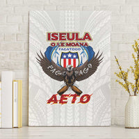 American Samoa Fautasi Canvas Wall Art Pago Pago Aeto and Iseula o le Moana of Fagatogo White Color LT03 Without Frame White - Polynesian Pride