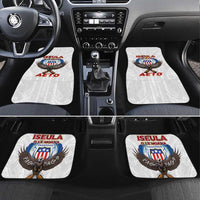 American Samoa Fautasi Car Mats Pago Pago Aeto and Iseula o le Moana of Fagatogo White Color LT03 Set 4pcs White - Polynesian Pride