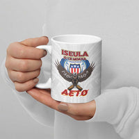 American Samoa Fautasi Ceramic Mug Pago Pago Aeto and Iseula o le Moana of Fagatogo White Color LT03 - Polynesian Pride