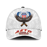 American Samoa Fautasi Classic Cap Pago Pago Aeto and Iseula o le Moana of Fagatogo White Color LT03 Universal Fit White - Polynesian Pride