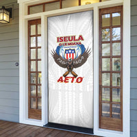 American Samoa Fautasi Door Cover Pago Pago Aeto and Iseula o le Moana of Fagatogo White Color LT03 - Polynesian Pride