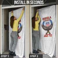 American Samoa Fautasi Door Cover Pago Pago Aeto and Iseula o le Moana of Fagatogo White Color LT03 - Polynesian Pride
