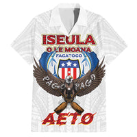 American Samoa Fautasi Family Matching Puletasi and Hawaiian Shirt Pago Pago Aeto and Iseula o le Moana of Fagatogo White Color LT03 Dad's Shirt - Short Sleeve White - Polynesian Pride