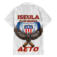 American Samoa Fautasi Family Matching Puletasi and Hawaiian Shirt Pago Pago Aeto and Iseula o le Moana of Fagatogo White Color LT03 - Polynesian Pride