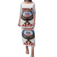 American Samoa Fautasi Family Matching Puletasi and Hawaiian Shirt Pago Pago Aeto and Iseula o le Moana of Fagatogo White Color LT03 Mom's Dress White - Polynesian Pride