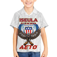 American Samoa Fautasi Family Matching Puletasi and Hawaiian Shirt Pago Pago Aeto and Iseula o le Moana of Fagatogo White Color LT03 Son's Shirt White - Polynesian Pride