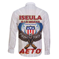 American Samoa Fautasi Family Matching Summer Maxi Dress and Hawaiian Shirt Pago Pago Aeto and Iseula o le Moana of Fagatogo White Color LT03 - Polynesian Pride