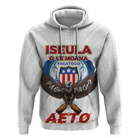 American Samoa Fautasi Hoodie Pago Pago Aeto and Iseula o le Moana of Fagatogo White Color LT03 Pullover Hoodie White - Polynesian Pride