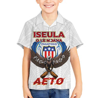 American Samoa Fautasi Kid Hawaiian Shirt Pago Pago Aeto and Iseula o le Moana of Fagatogo White Color LT03 Kid White - Polynesian Pride