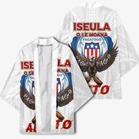 American Samoa Fautasi Kimono Pago Pago Aeto and Iseula o le Moana of Fagatogo White Color LT03 - Polynesian Pride