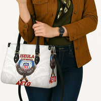 American Samoa Fautasi Leather Bag Pago Pago Aeto and Iseula o le Moana of Fagatogo White Color LT03 - Polynesian Pride