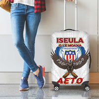 American Samoa Fautasi Luggage Cover Pago Pago Aeto and Iseula o le Moana of Fagatogo White Color LT03 - Polynesian Pride