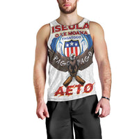 American Samoa Fautasi Men Tank Top Pago Pago Aeto and Iseula o le Moana of Fagatogo White Color LT03 - Polynesian Pride