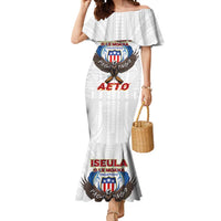 American Samoa Fautasi Mermaid Dress Pago Pago Aeto and Iseula o le Moana of Fagatogo White Color LT03 Women White - Polynesian Pride