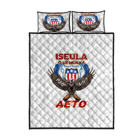 American Samoa Fautasi Quilt Bed Set Pago Pago Aeto and Iseula o le Moana of Fagatogo White Color LT03 - Polynesian Pride