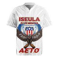 American Samoa Fautasi Rugby Jersey Pago Pago Aeto and Iseula o le Moana of Fagatogo White Color LT03 White - Polynesian Pride