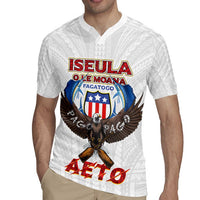 American Samoa Fautasi Rugby Jersey Pago Pago Aeto and Iseula o le Moana of Fagatogo White Color LT03 - Polynesian Pride