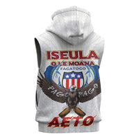 American Samoa Fautasi Sleeveless Hoodie Pago Pago Aeto and Iseula o le Moana of Fagatogo White Color LT03 - Polynesian Pride