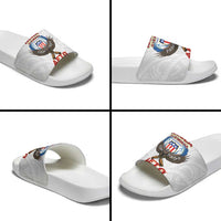 American Samoa Fautasi Slide Sandals Pago Pago Aeto and Iseula o le Moana of Fagatogo White Color LT03 - Polynesian Pride